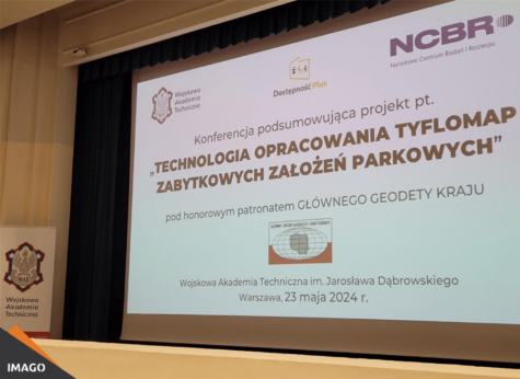 Konferencja Wojskowej Akademii Technicznej dotyczącej Technologii Tyflomap Zabytkowych Parków oprawana z udziałem drukarki Aquila UV LED. 